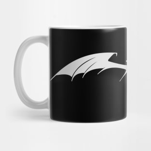 Dragon Tattoo silhouette (white) Mug